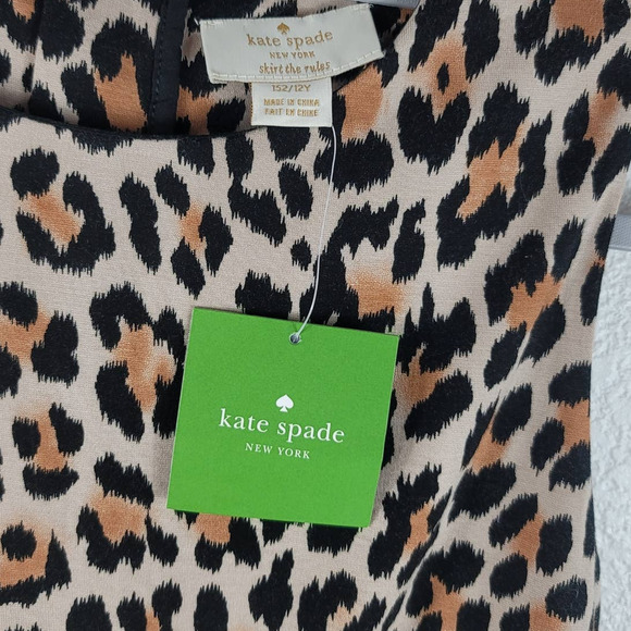 Kate Spade New York Skirt the Rules Leopard Dress Girls 12 NWT MSRP $128 - Picture 3 of 5
